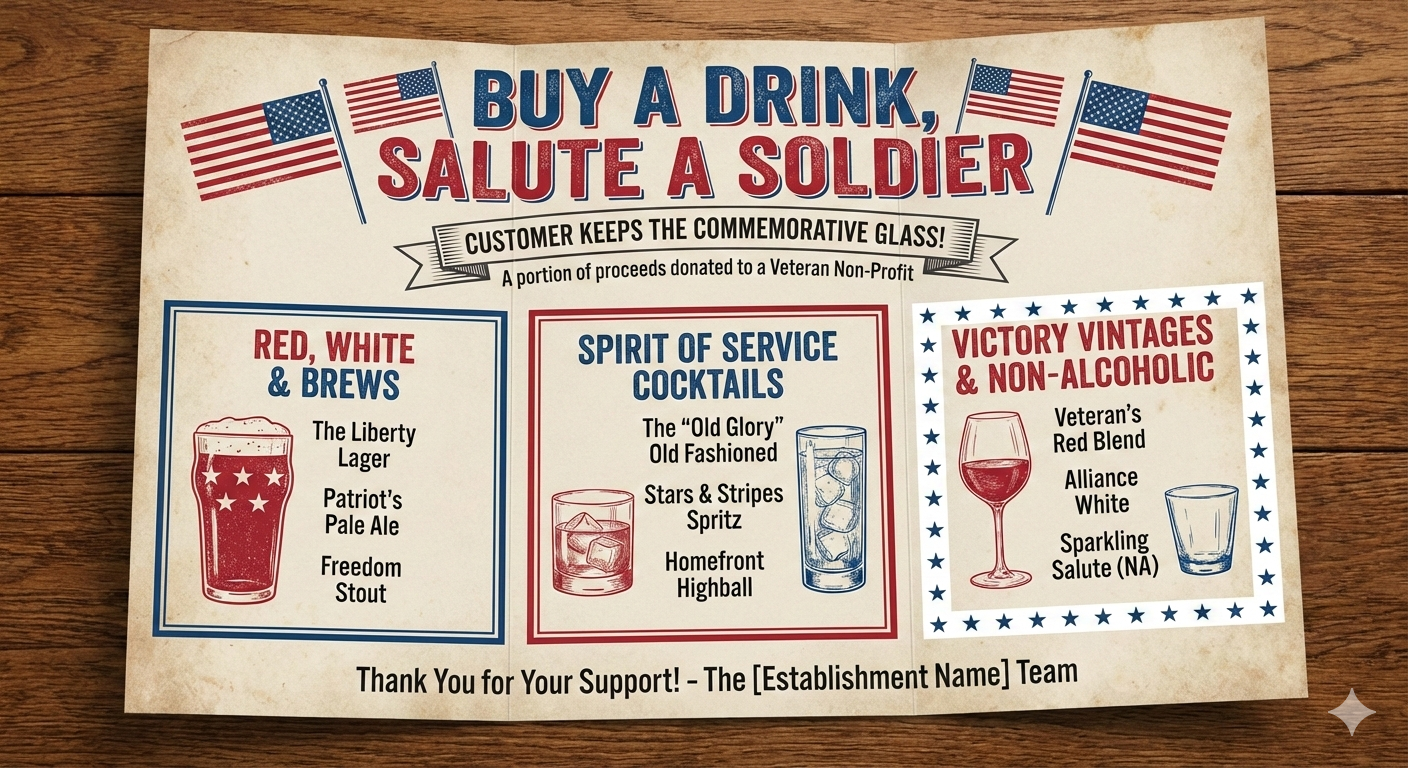 Salute a Soldier tri-fold brochure
